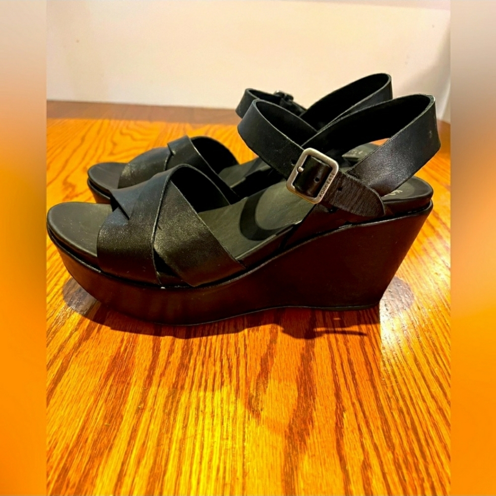 Kork Ease Ava Classic Black Platform Sandal, Size 8